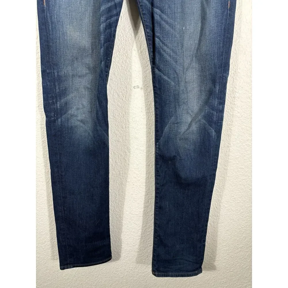 TRUE RELIGION WESTBROOK ROCCO Relaxed Skinny Leg Blue Jeans 34 X 32